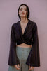 HANA Cropped Blouse with Tie-Back Detail