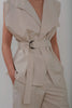 AXIM Tailored Asymmetric Collar Top