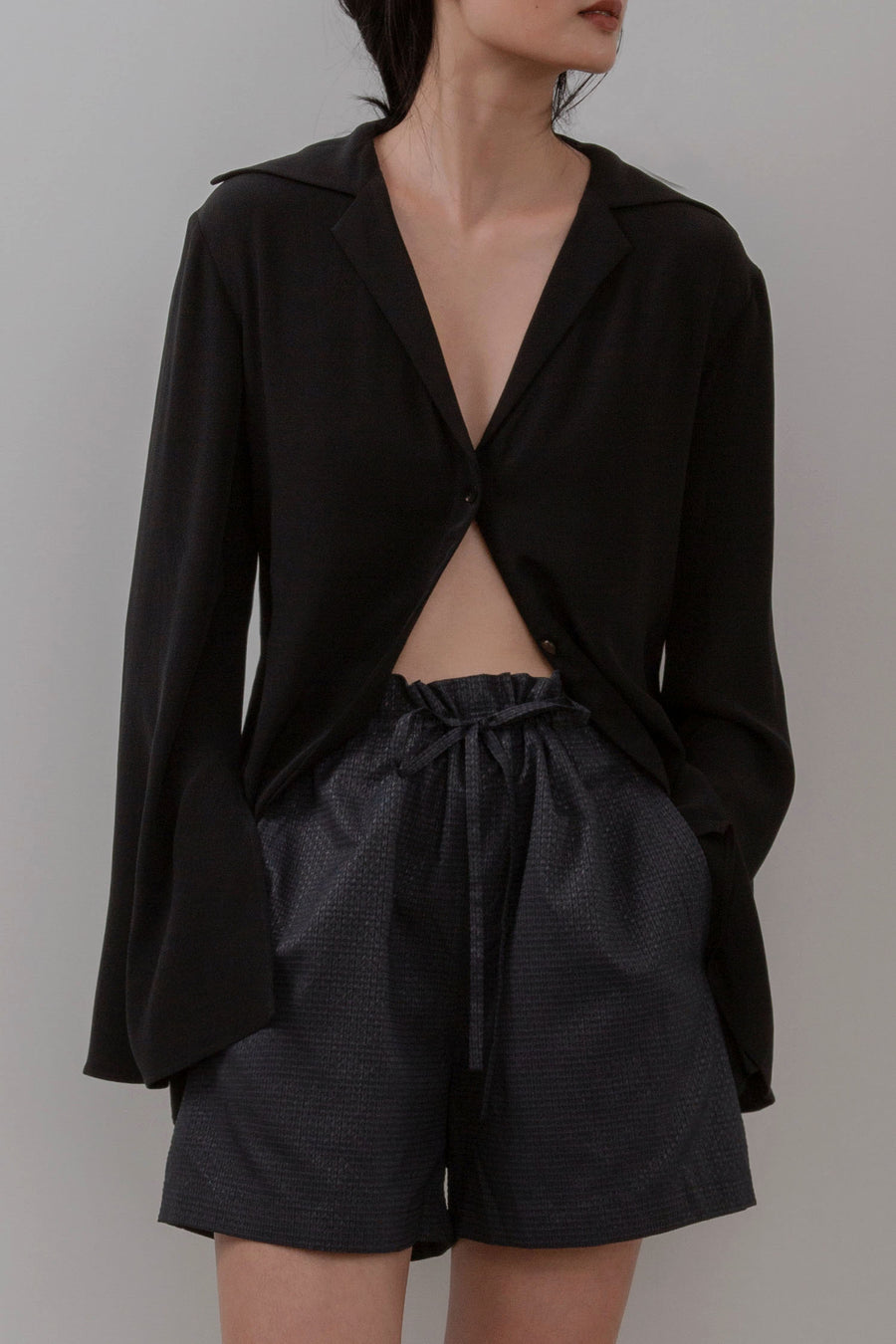 EXETER Blouse with Long Flared Sleeves